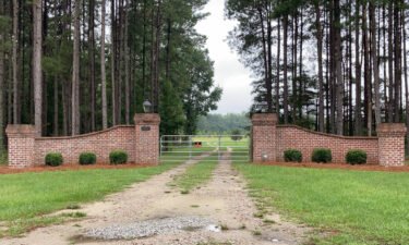 The gates near Alex Murdaugh's home in Islandton are seen on September 20