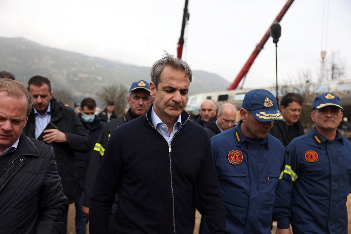 <i>Alexandros Avramidis/Reuters</i><br/>Greece's prime minister Kyriakos Mitsotakis has promised to improve the safety standards of the country's railway system following its deadliest train crash on record which sparked mass protests.