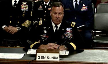 Gen. Erik Kurilla speaks during a Senate Armed Services Committee hearing on March 16 in Washington