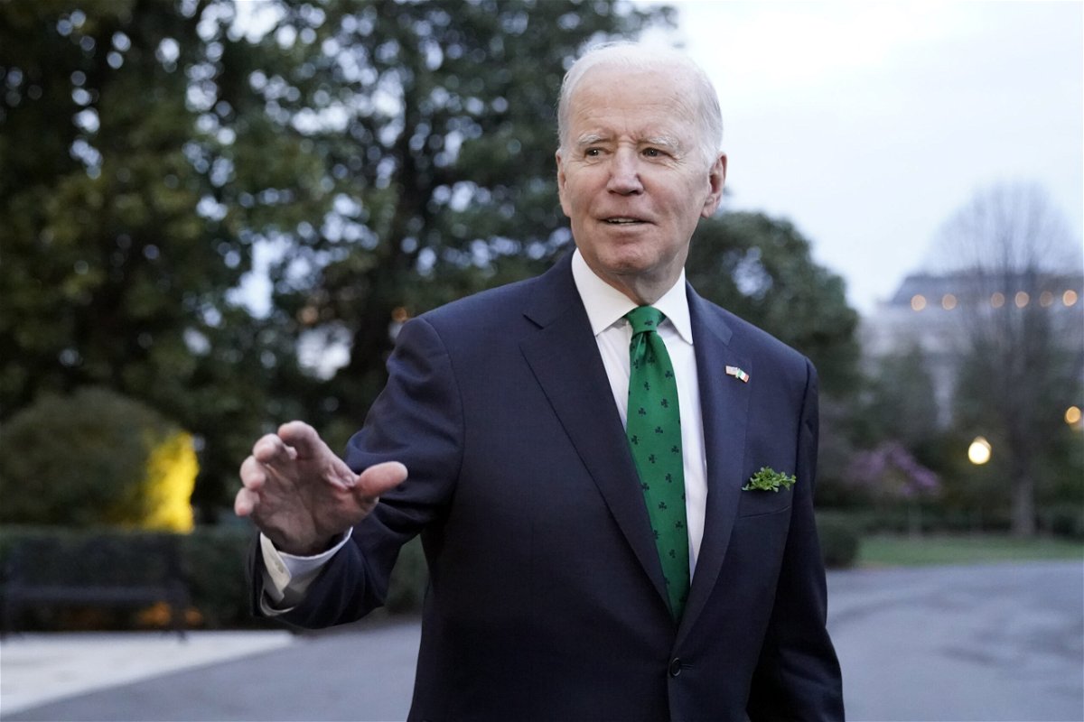 <i>Alex Brandon/AP</i><br/>President Joe Biden waves as he walks to Marine One upon departure from the South Lawn of the White House on March 17.
