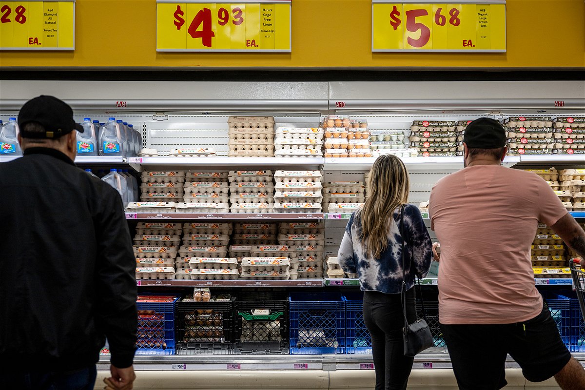 <i>Brandon Bell/Getty Images</i><br/>Grocery prices rose slightly last month