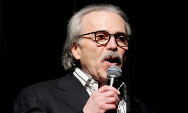 The former head of the company that publishes the National Enquirer met on March 27 with the Manhattan grand jury investigating former President Donald Trump's alleged role in a scheme to pay hush money to an adult film star. David Pecker is seen here in New York in 2014.