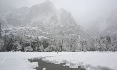 Snow blankets Yosemite National Park on February 23.