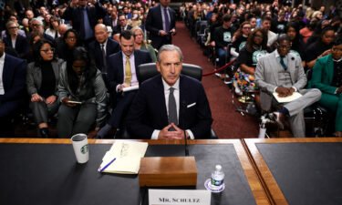 Former Starbucks CEO Howard Schultz testifies before a Senate Health