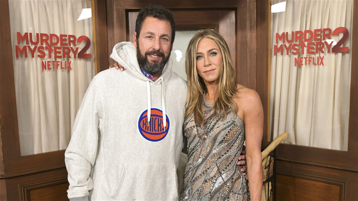 <i>Charley Gallay/Getty Images</i><br/>Adam Sandler and Jennifer Aniston attend the Netflix Premiere of Murder Mystery 2 on March 28 in Los Angeles.