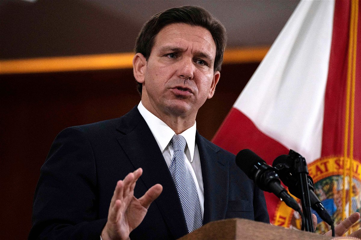<i>Cheney Orr/AFP/Getty Images/FILE</i><br/>A federal appeals court on March 16 ruled that a temporary block on a portion of a law pushed by Florida Republican Gov. Ron DeSantis restricting what can be taught in Florida's public colleges and universities will remain in place.