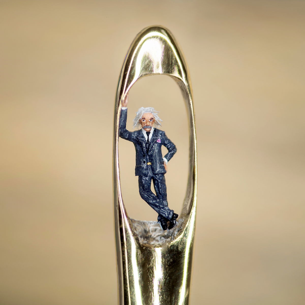 <i>Paul Ward Photography</i><br/>A miniscule sculpture of Albert Einstein