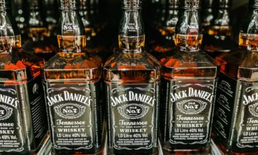 Jack Daniel's bottles are seen in a shop in Krakow