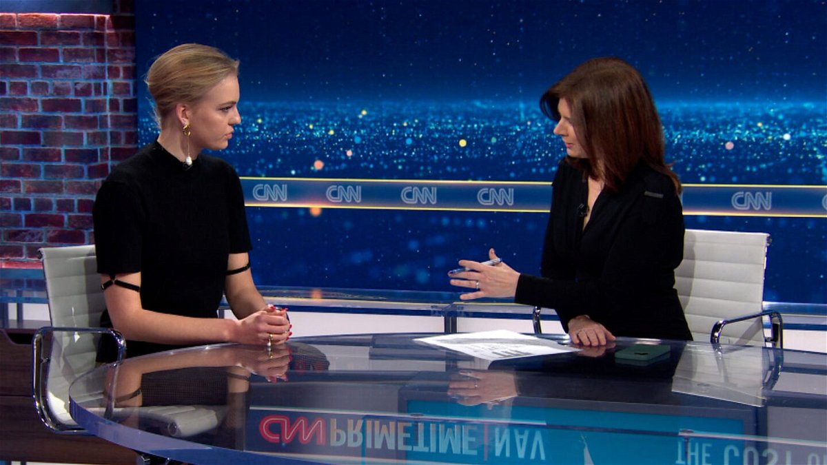 <i>CNN</i><br/>Dasha Navalnaya speaks with CNN's Erin Burnett on March 3.