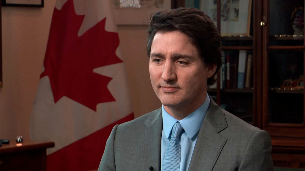 <i>CNN</i><br/>Canadian Prime Minister Justin Trudeau participates in an interview with CNN on March 23.