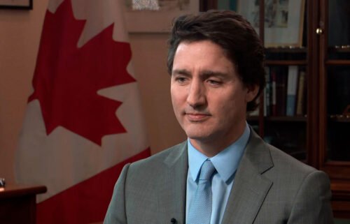 Canadian Prime Minister Justin Trudeau participates in an interview with CNN on March 23.