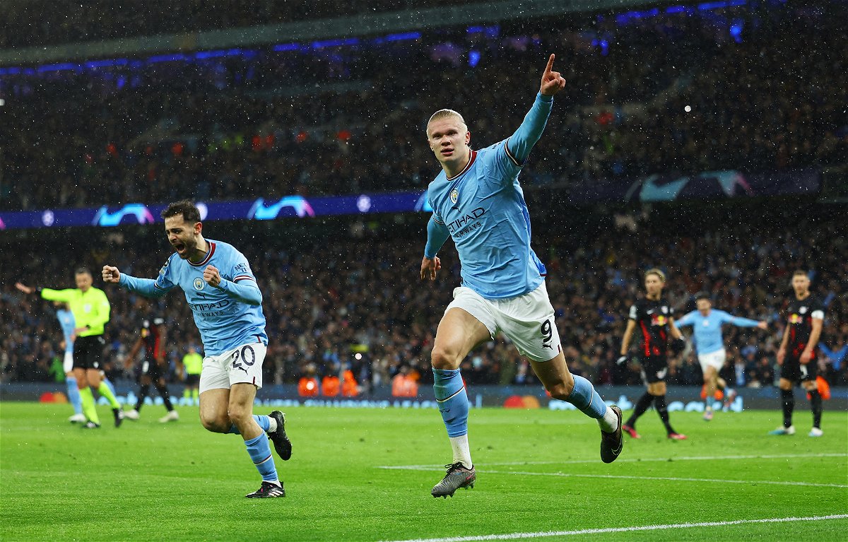 <i>Molly Darlington/Reuters</i><br/>Erling Haaland turned in another record-breaking performance as he scored five goals in Manchester City's emphatic victory over RB Leipzig in the Champions League. During the game