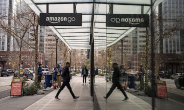 Amazon is permanently closing eight of its 29 Amazon Go convenience stores. Pictured is an Amazon Go store in Seattle