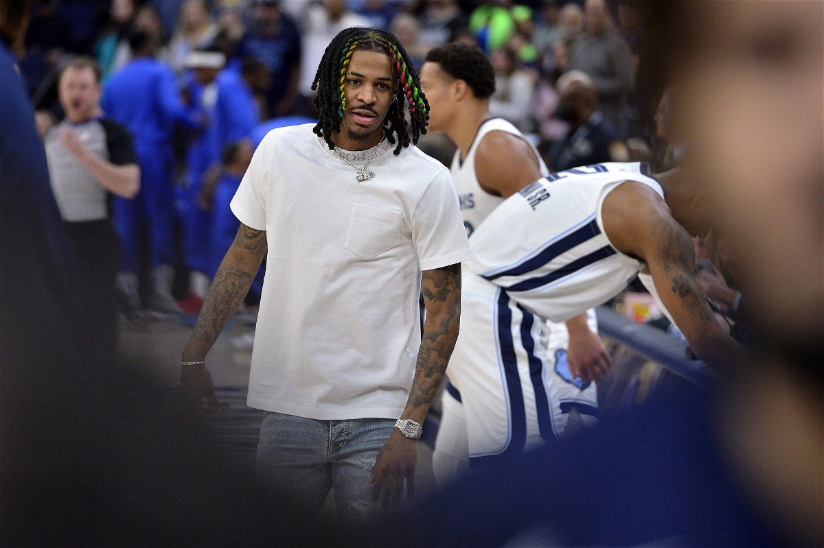 <i>Brandon Dill/AP</i><br/>Ja Morant stands on the sideline before the Memphis Grizzlies' game against the Dallas Mavericks.