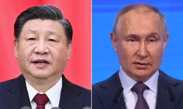 Xi and Putin are pictured in a split image.