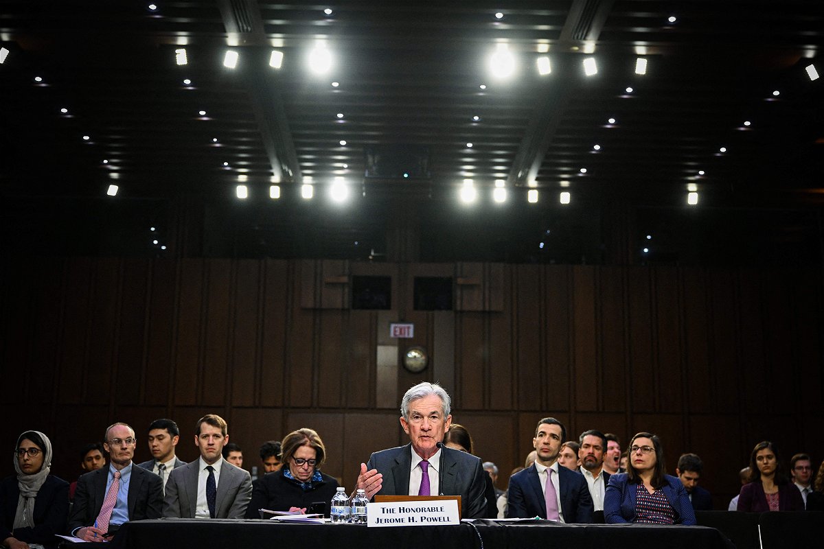 <i>Mandel Ngan/AFP/Getty Images</i><br/>US Federal Reserve Board Chair Jerome Powell testifies before the Senate Banking