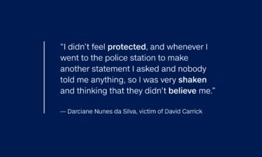 A victim's statement on the investigation into David Carrick.