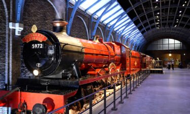 A model of the famed Hogwarts Express train in Tokyo