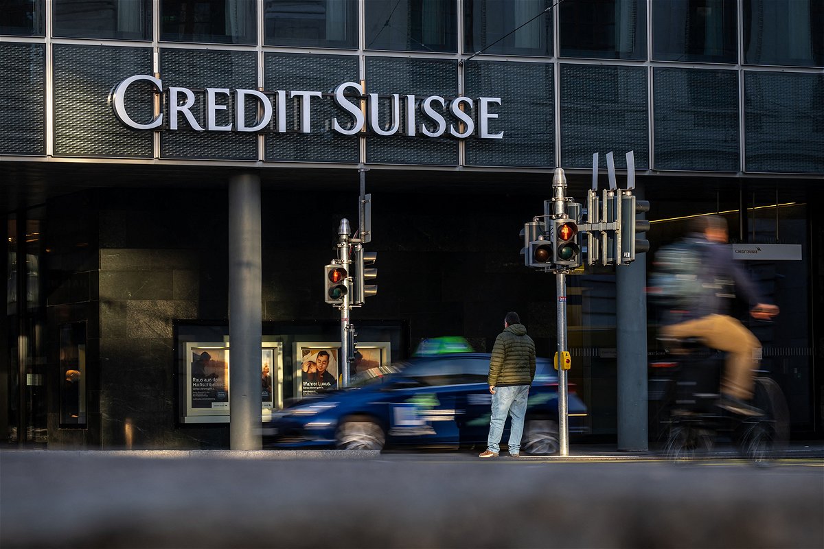 <i>Fabrice Coffrini/AFP/Getty Images</i><br/>The failure of Silicon Valley Bank put increased scrutiny on the long-struggling Credit Suisse.