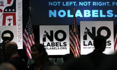 People attend the launch of the unaffiliated political organization known as 'No Labels' on December 13