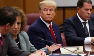 Former President Donald Trump appears in court with members of his legal team on April 4 in New York City.