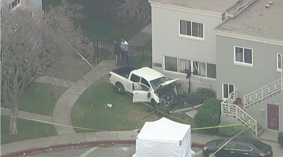 <i></i><br/>A pickup truck slammed into a mother and daughter walking to school in a crosswalk in the Mid-Wilshire district Tuesday morning