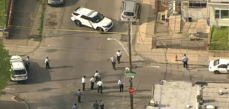 <i></i><br/>An armed suspect was accidentally shot with his own gun during a struggle with Philadelphia police near the 5600 block of North 20th Street.