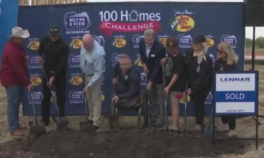 Retired Army Staff Sergeant Travis Strong has been awarded a specially adapted and accessible home by the Helping a Hero organization.