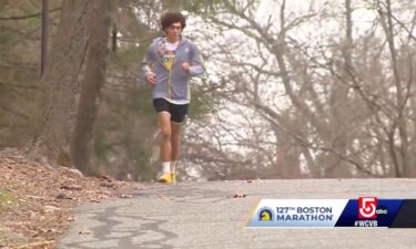 He’s the youngest runner on Boston Children’s Miles for Miracles team