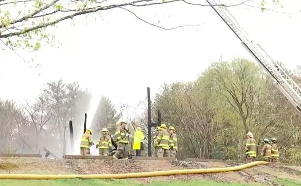 <i>WFSB</i><br/>A fire burned down a church in Eastford Sunday morning. Crews responded to a fire at the Congregational Church of Eastford on Church Road.