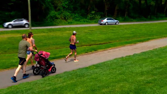 <i>WLOS</i><br/>Asheville Senior Firefighter Mikey Riley hopes to get in 80 miles by the time he finishes his run Sunday