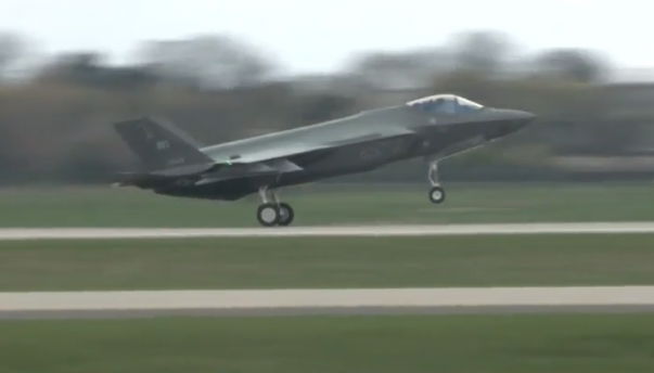 <i>WISN</i><br/>The first F-35 fighter jet arrived at Truax Field in Madison Tuesday