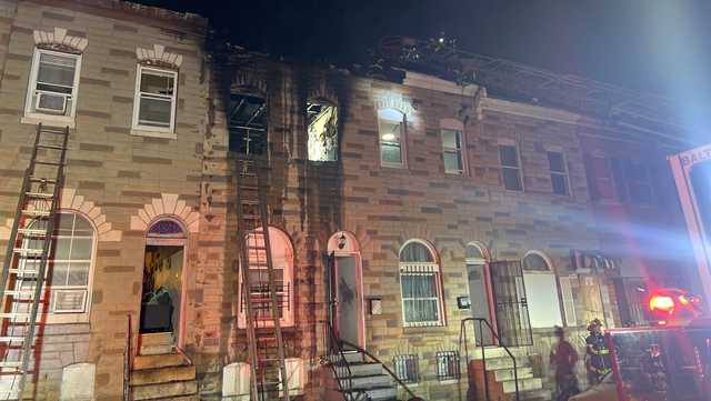 <i>WBAL</i><br/>Three children remain hospitalized Sunday night after a rowhome fire in southwest Baltimore