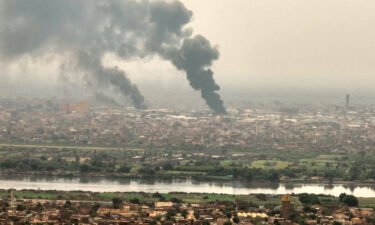 The first US-led effort to evacuate private American citizens from Sudan was completed Saturday.  This image shows black smoke rising over Khartoum