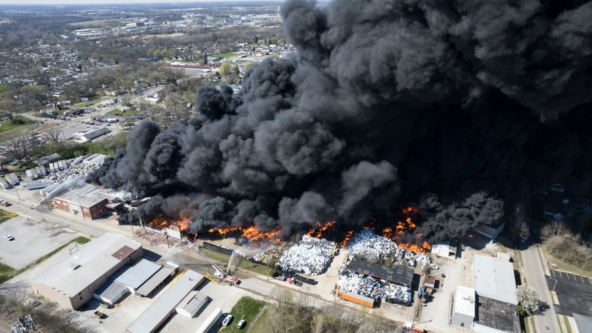 <i>Kevin Shook/Global Media Enterprise</i><br/>The fire burned in a semitrailer before spreading to the facility