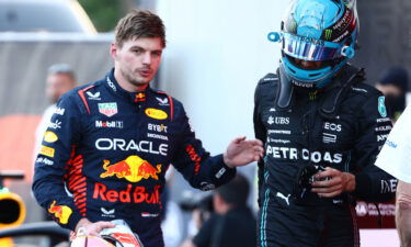 Cameras captured Max Verstappen and George Russell's heated exchange.