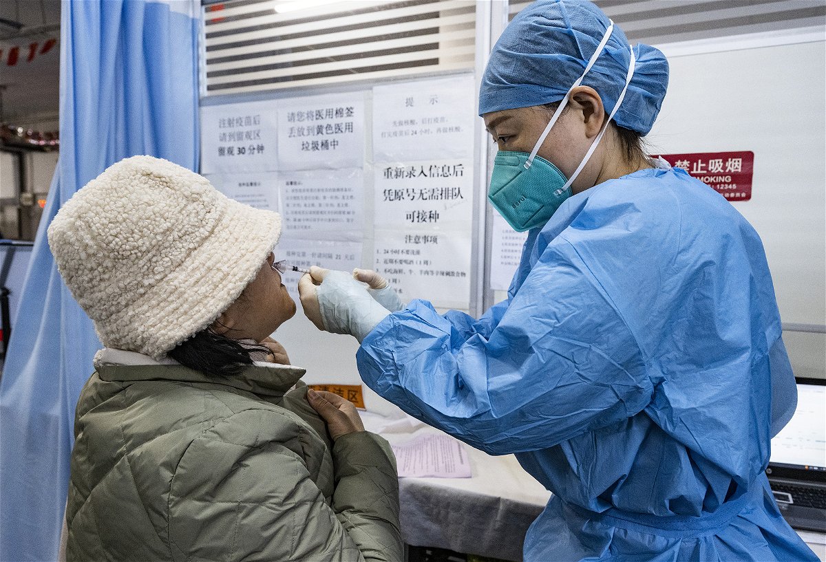 <i>Hou Yu/China News Service/VCG/Getty Images</i><br/>China and India both rolled out vaccines given through the nasal tissues last fall.