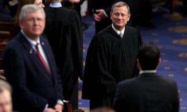 Supreme Court Chief Justice John Roberts is seen prior to President Joe Biden giving his State of the Union address during a joint session of Congress at the US Capitol on March 1