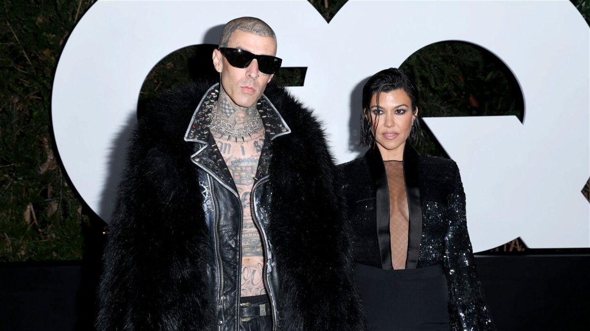 <i>Phillip Faraone/GQ/Getty Images</i><br/>(From left) Travis Barker and Kourtney Kardashian are seen here at the GQ Men of the Year Party in West Hollywood in November 2022.