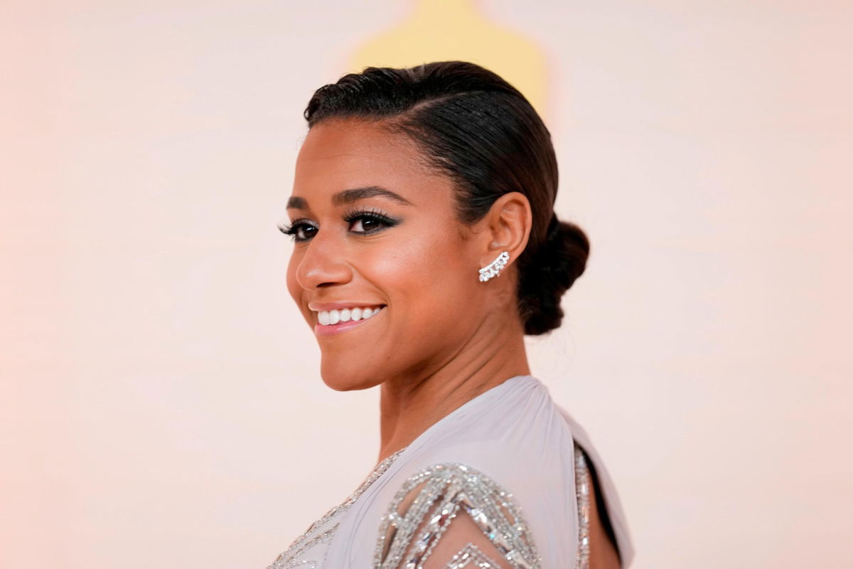 <i>Ashley Landis/Invision/AP</i><br/>Ariana DeBose is pictured here on the Academy Awards red carpet at Hollywood's Dolby Theater in March.