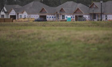 New home sales rose in March. Pictured are homes under construction in 2022