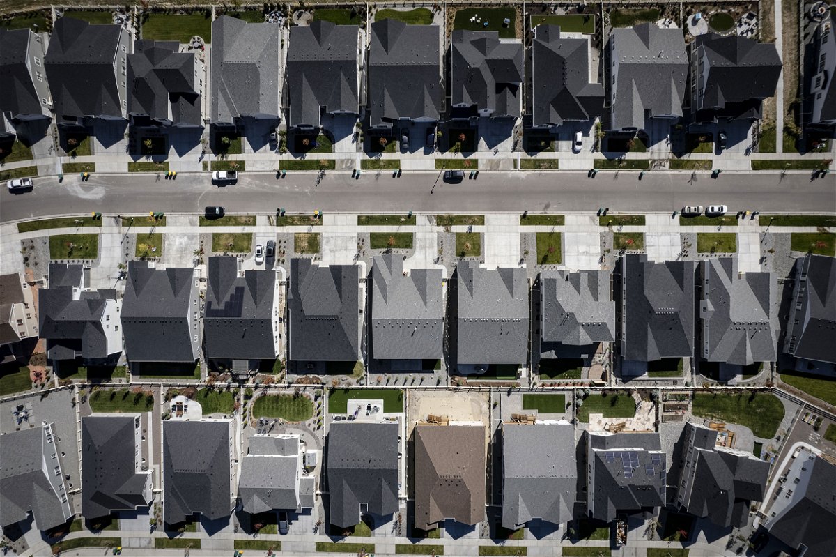 <i>Chet Strange/Bloomberg/Getty Images</i><br/>US home building pulled back in March. Pictured is a housing development in Aurora