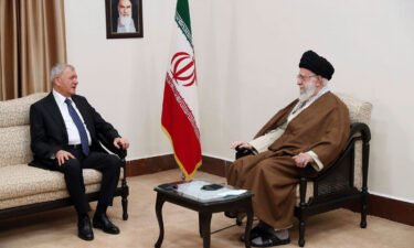 Iraqi President Abdul Latif Rashid with Iran's Supreme Leader Ayatollah Ali Khamenei in Tehran