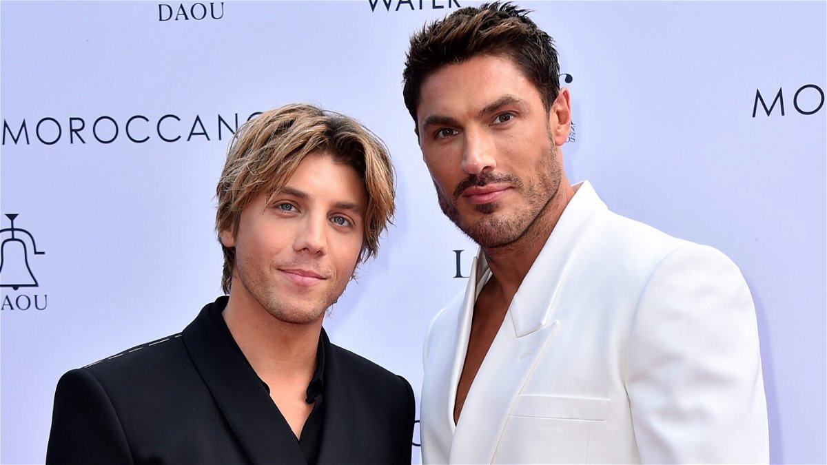 <i>Jordan Strauss/Invision/AP</i><br/>(From left) Lukas Gage and Chris Appleton at the The Daily Front Row LA Fashion Awards in Beverly Hills on April 23.