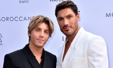 (From left) Lukas Gage and Chris Appleton at the The Daily Front Row LA Fashion Awards in Beverly Hills on April 23.