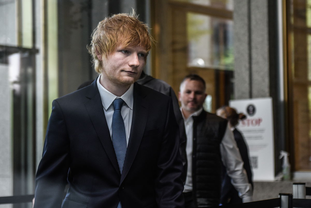 <i>Stephanie Keith/Bloomberg/Getty Images</i><br/>Musician Ed Sheeran arrives at federal court in New York