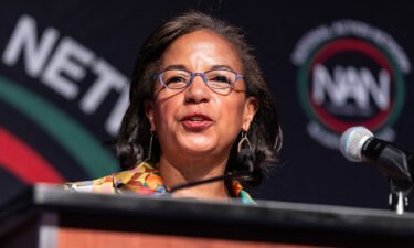 Susan Rice speaks during National Action Network Convention at Sheraton Times Square on April 12 in New York. Rice will step down from her role as domestic policy adviser to President Joe Biden