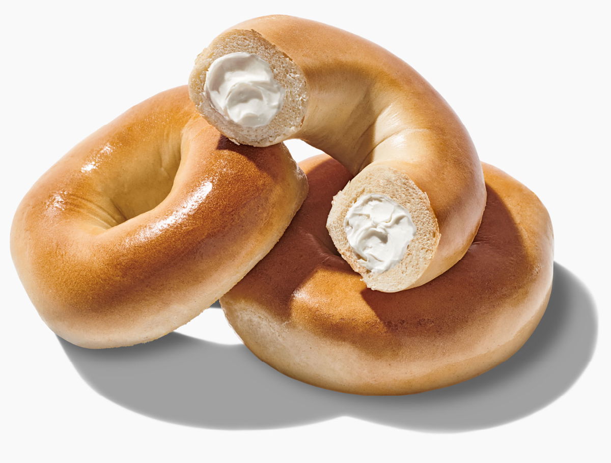 <i>Philadelphia/The Kraft Heinz Company</i><br/>Philadelphia Cream Cheese and H&H Bagels are releasing a cream cheese stuffed bagel.