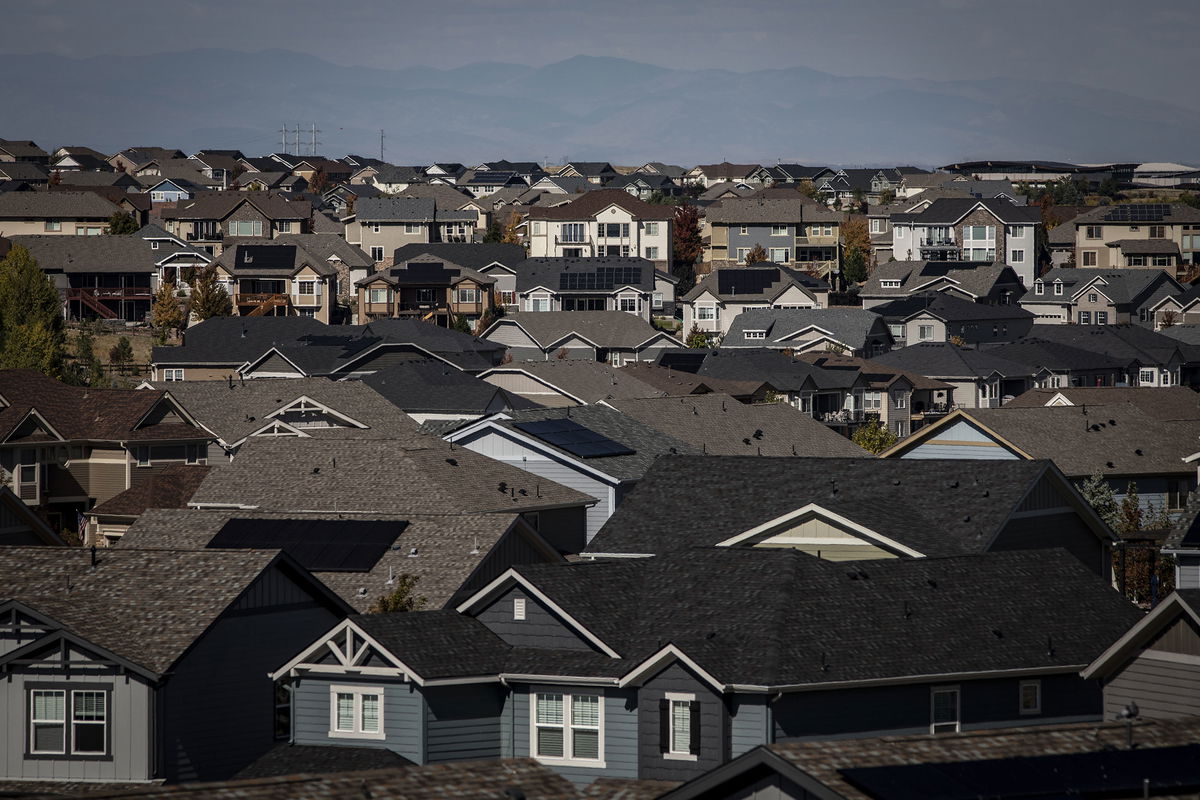 <i>Chet Strange/Bloomberg/Getty Images</i><br/>Mortgage rates fell for the fifth week in a row as inflation continues to ease. Pictured is a housing development in Aurora