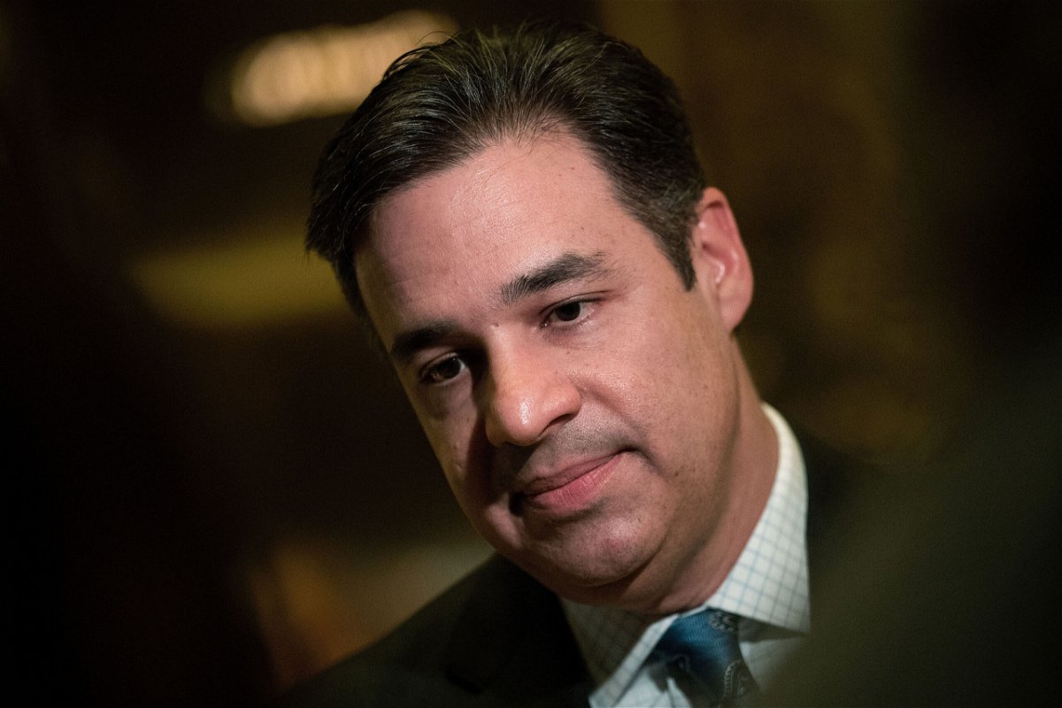 <i>Drew Angerer/Getty Images</i><br/>Raul Labrador speaks to reporters at Trump Tower in December of 2016 in New York City.